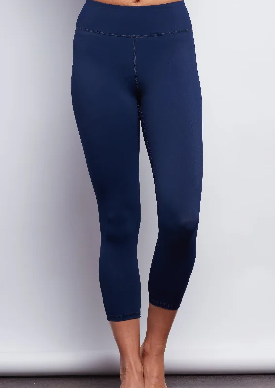 Women's Loungewear Clothes Summer Splash Sale Nautical Navy Sculpt Crop Legging