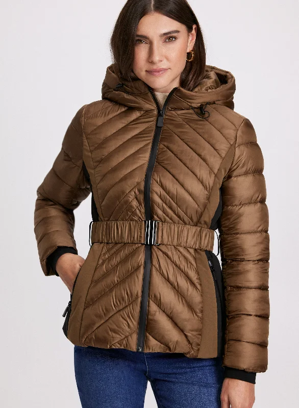 Women's Clothing For Everyday Wear Limited Time Deal Belted Puffer Coat