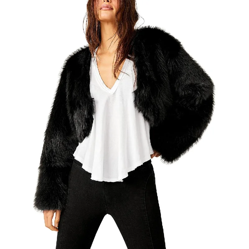 Women's Clothes For Work Events Hot Styles Martini Womens Faux Fur Open Front Bolero