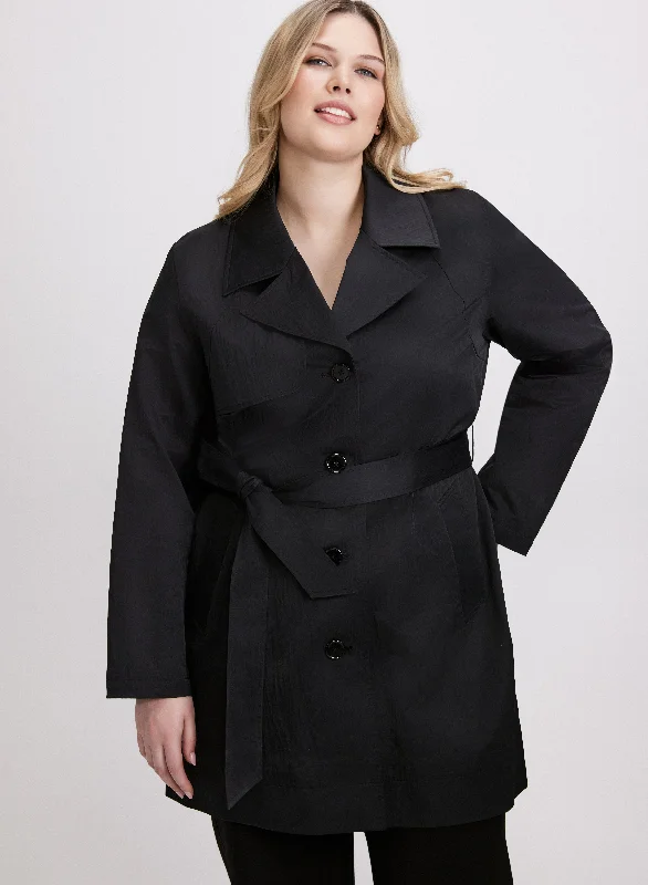 Women's Outerwear Apparel Sophisticated Cut Button-Down Coat