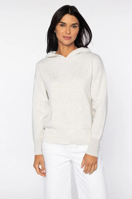 Women's Comfortable Lounge Garments Graceful Movement Kinross Cashmere Doubleknit Pullover Hoodie