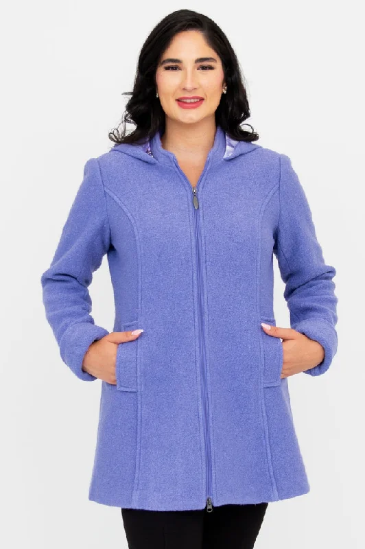 Women's Plus-Size Clothes Best-Sellers Pender Coat, Amethyst, Boiled Wool