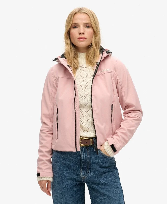 Casual Clothing For Women Chic Outfits Hooded Soft Shell Trekker Jkt | Vintage Blush Pink