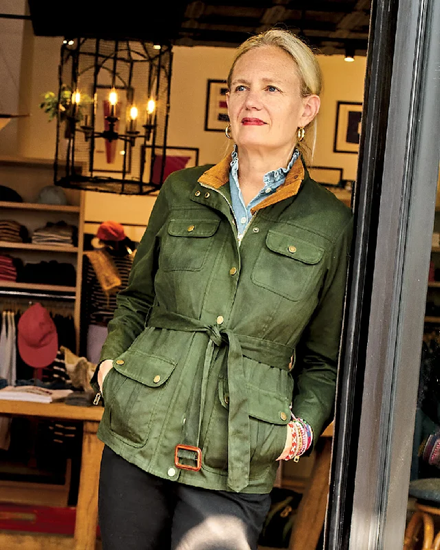 Women's High-Fashion Clothes Celebrate With Big Savings Women’s Aberdeen Jacket in Olive Waxed Canvas