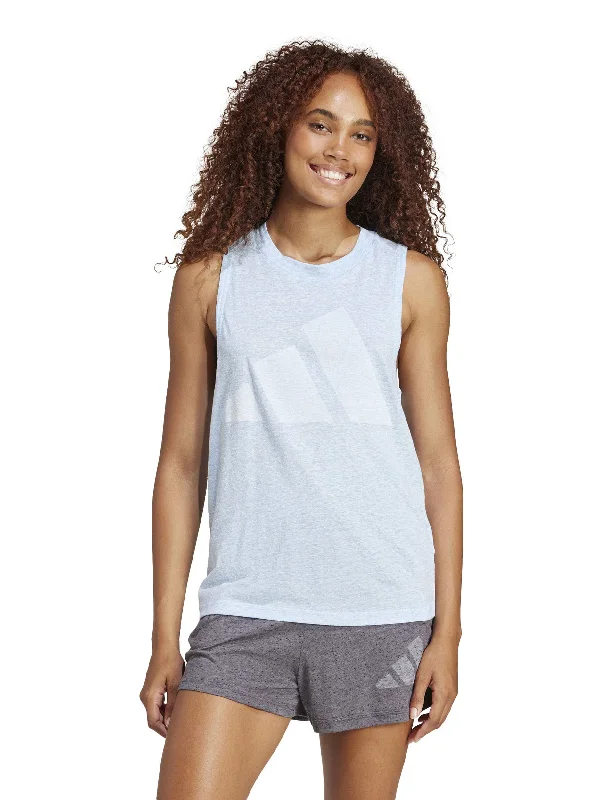 Women's Sports Apparel Seasonal Trends Essentials Winners Tank Top - Glow Blue/White